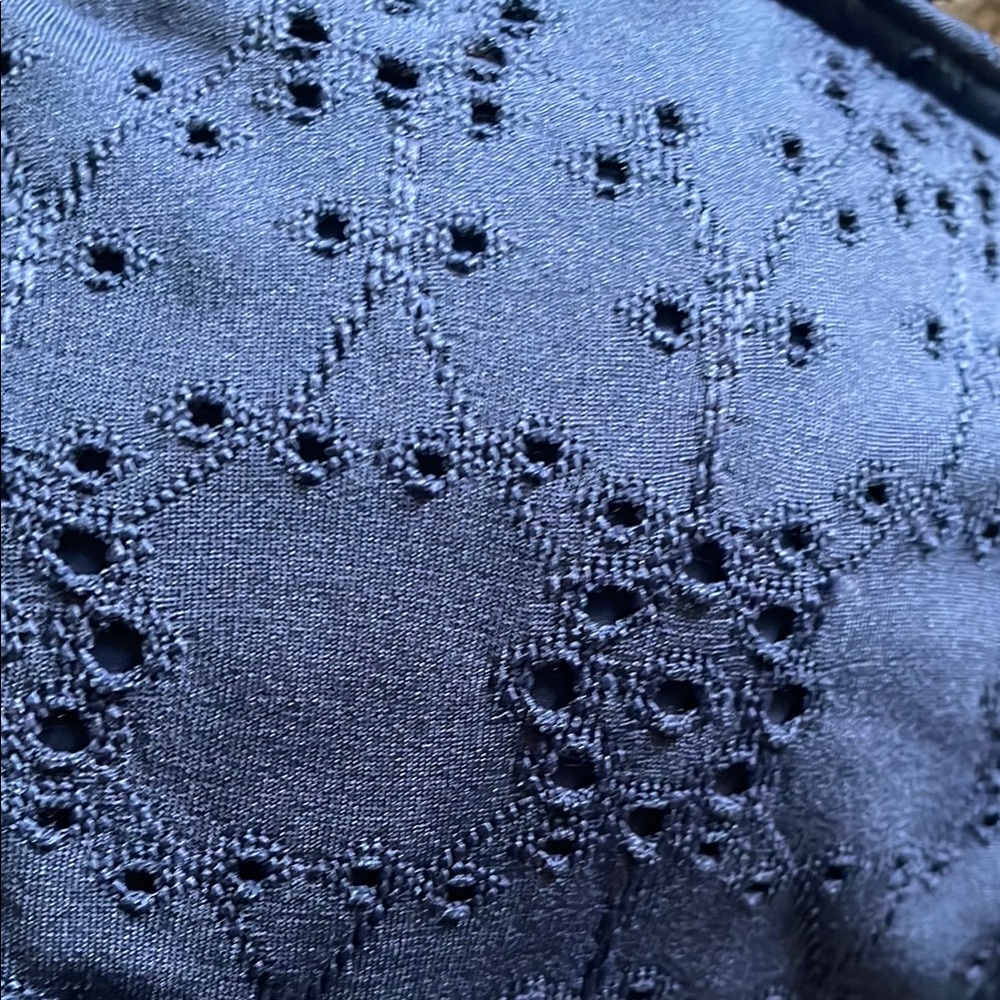 Aqua Swim Eyelet Square Neck Bikini Swim Top - Picture 5 of 5